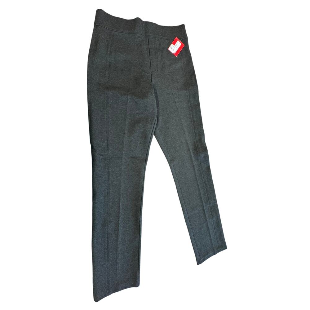 NWT! "SPANX" Perfect Pant‎ SZ L MS 168.00 Wide Leg Charcoal Heather Pull On Pant